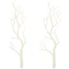 Decorative Flowers 2 Pcs Wedding Decorations Dry Branches Frosted Tree Faux White Sticks For Vase Manzanita Birch