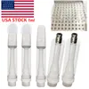 Vape Cartridges USA Stock tjock olja Full keramiska vagnar 1.0 ml vagnar platt skruv i spetsar Glasstankar tom e-cigarett keramisk spole 510 tråd atomizer v22 2 dagar leverans