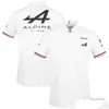 MENS OCH WOMENS NYA TSHIRTS Formel One F1 Polo Clothing Top Motorcykelkläder Motorsport Alpine Team Aracing White Black Breattable Teamline Kort ärmbil