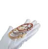 Bracelet de bijoux de luxe et bracelet en acier titane avec boucle Sky Star pour la mode féminine bracelet tout diamant en acier inoxydable or rose