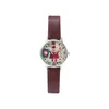 Women's Christmas Style Round dial Santa pattern bottom Fashion personality belt quartz watch
