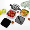 Dinnerware M _ L Double Layer Bento Box Lunch Salad Hypnosis Black White Villain Personalized Office Worker Container