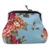 Wallets Naivety Hasp Coin Purse Lady Vintage Flower Clutch Bag 2024 Women Retro Small Fresh Wallet High Quality Good Gift Floral