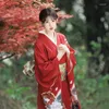Ubranie etniczne 2024 Japońskie kobiety vintage sukienka Tradycyjna szata Kimono National Flower Print Yukata Cosplay Performance