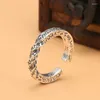 Bagues de cluster Creative Mignon Graffiti Argent 925 Couple Bague Vintage Fun Mode Charme Pour Femmes Fête Bijoux Cadeaux À Petite Amie