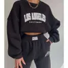 Femmes Sweat à capuche Costume Designer Sweatshirts à manches longues Los Angeles Sweats à capuche imprimés Broderie T-shirt Mode Sweat à capuche en coton Pull Tops xw