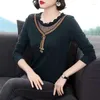 Women's T Shirts Ladies Casual Pullovers Interior Lapping T-Shirts Solid Color O-neck Tops Simplicity Undercoat Clothing 2024