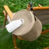 Förvaringspåsar vikningsrulle toalettpappershållare vävnad vävnad bärbar rese servettväska med krok för utomhus camping dagliga förnödenheter