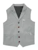 Heren Vesten Vest Pak Bruin Single Breasted Cowboy Vest Heren Mannelijke Klassieke Man Jurk Tweed Pakken Mouwloos Formeel Zakelijk