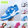 Office Out Designer of Shoes for Kids Toddlers Sneakers University Blue Triple Pink Blanc Black Sail Gum Garçons Girls Enfants Outdoor Trainers sportifs décontractés Porte