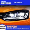 Front Lamp DRL Daytime Running Light Streamer Turn Signal Indicator For VW POLO LED Headlight Assembly 09-22 Car Accessories