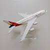 Alliage métal coréen Air Asiana Airlines A380 modèle d'avion moulé sous pression Airbus 380 Airways avion cadeaux 16 cm 240118