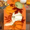 Tafelkleed herfsttafelkleed 72x13 inch Thanksgiving herfstpompoen oranje hoes voor feestevenementen met stoelen