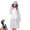 Raincoats Rain Poncho Adult Waterproof Long Raincoat Coat Hooded Portable Lightweight Pocket Size For Adults Families