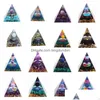 Autre décor à la maison Orgonite Pyramide Décor Générateur d'énergie Guérison Boule de cristal Reiki Chakra Protection Méditation Figurines Résine Maison Dhbu4