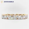 Pierścienie Jovovasmile Moissanite Eternity Wedding Połączka 2*4 mm markizus 2,1 mm okrągłe diamenty wspaniałe srebrne pierścień ANILLOS