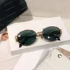 Lunettes de soleil de styliste pour femmes, Triomphe, jambes ovales en métal, verres verts, rétro, petit cadre rond, sexy, petites femmes