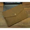 Mac-Book-Bookラップトップポーチ用のマックブックエアカバーラップトップケース用の本物の革製の手作りカスタムサイズ色