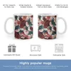 Mugs " Flower Fuse Pattern White Mug Milk Tea Print 11 Oz Coffee Cup Collage Daisies Roses Peonies Flowers