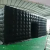 10x10x4mH (33x33x13.2ft) all'ingrosso Grande tenda da matrimonio cubo gonfiabile nero Gazebo quadrato Sala eventi Grande padiglione per feste portatile portatile per night club per uso esterno