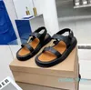 designer skor strand sandal tjock botten sport sandaler tränare mode läder casual woman skor tyg brev plattform lady sko sizeus4-us11 med låda