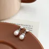 Oorbellen Teardrop Pearl Drop Oorbellen 925 Sterling Zilver Sierlijke Eenvoudige Zoetwaterparel Dangle Stud Oorbellen Sieraden Cadeau voor vrouwen