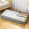 Storage Bags Bed Bottom Box Wardrobe Quilt Bag Transparent Household Foldable Fabric Clothing Organizing