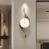 Relógios de parede estética xenomorph arte mural luxo moderno relógio minimalista criativo horloge murale sala de estar decoração