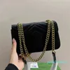 Velvet Crossbody Bag kadınlar zincir omuz çantaları cüzdanlar mektuplar tasarımcı çanta çantası birden çok renk cüzdan altın donanım