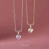 ネックレスITSMOS S925 STERLING LOVING HEART NECKLACE MOONSTONSTONSTOLSTOLSSTOENSTALESTEST DESIGN CHAEN CHAEN NECKLACE