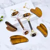 Jade Roller And Gua Sha Set For Face Eyes Tool Natural Stone Tiger Eye Crystal Roller Noiseless Massage Guasha Facial Sculpting Beauty Tools Relaxation