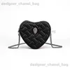 Shoulder Bags New Fashion Design Eagle Head Summer Mini Black Women's Handbag Heart shaped Colorful Designer Bag Patch Work Love Shoulder Bag K28 T240123