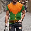 Men's T Shirts Trendy Graphic Tees Clothing For Irish Pattern Crewneck Tops St. Day Large Men Heavy Cotton Shirt