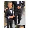 Boy'S Formal Wear Black Pattern Boys Formal Wear Dinner Little Groomsmen Kids For Wedding Party Prom Suit Jacket Vest Drop Delivery We Dhhyx