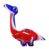 Pipe à fumer en silicone avec motif de dragon drôle coloré avec bol en verre pour brûleur à huile de tabac aux herbes sèches