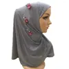 Etnik Giyim Çiçek Müslüman Kadınlar Başörtüsü Başrahi Anında Eşarp İslam Duası Tek Parça Amira Chemo Cap Türban Burka Femme Head