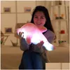 Cuscino all'ingrosso- 45 cm luminoso lampeggiante colorf delfino con luce a led peluche cuscino P bambola di pezza per regalo di compleanno festa goccia Dhqc7