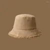 Beralar Sonbahar ve Kış Şapkaları Kadın Modelleri Lamb'ın Yün Moda Sıcak Çift Taraflı Giyim Balıkçı'nın Şapkası Çok yönlü Peluş Pot