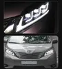 LED Daytime Running Turn Signal Head Light för Toyota Sienna bilens strålkastare 2011-2019 High Beam Projector Lens