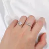 Anelli a grappolo Anello di fidanzamento Moissanite per donna Solitario in argento sterling 925 Taglio ovale D Colore Lab Diamante Promessa Gioielli da sposa