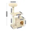 Blocks Cat Trees for Kittens Cat Furniture Towers with Scratching Posts Double Perches House Kitty Cat Activity Trees Climb