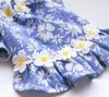 Hundebekleidung Kleidung Haustier Frühling und Sommer Blumenrock Kleine mittelgroße Stern-Jeans-Strickjacke