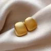 Stud Earrings Luxurious Simple Design Metal Square Drawing Geometric 2024 Jewelry For Women Party Fashion Accessories