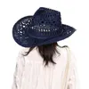 Szerokie brzegowe czapki moda Składana swobodna czapka Bush światło dla mężczyzn kowboj kapelusz 7 3/8 krowi dziewczyna kobiety błyszczące