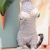 衣装秋の冬ペットの猫服暖かい快適な子猫の服のスキンフレンドリーなコットンベースシャツ毛のないデボンレックススフィンクス