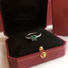 Diamants Legers Ring Emerald for Woman Designer for Man Gang Drill 925 Silver T0p品質最高のカウンター品質のクラシックスタイルの記念日ギフト014