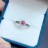 Anelli Squisito anello con rubino naturale birmano benessere autentico argento sterling 925 che trasporta gioielli di nozze certificati