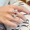 Ringen 2022 Originele Deagin Klassieke Vlinder Ringen Voor Vrouwen Water Drop Cz Crystal Voorstellen Trouwen Ring Vintage Zilveren Kleur Sieraden