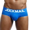 Cuecas jockmail marca mens roupa interior briefs sexy cuecas calzoncillos hombre deslizamento gay sleepwear respirável algodão masculino calcinha shorts