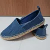 Designer Sneakers Flat Espadrilles Shoes Women Beach Shoes Canvas Espadrille Sandal denim med ruta 513